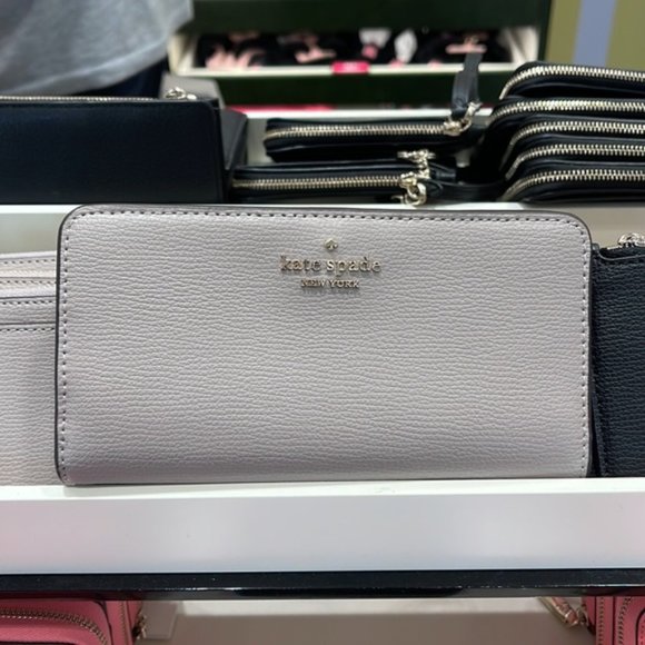 Kate Spade Darcy Large Slim Bifold Wallet Warm Taupe - Picture 13 of 16